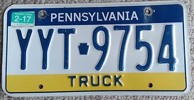 2017 Pennsylvania Truck License Plate YYT-9754 • $5.95