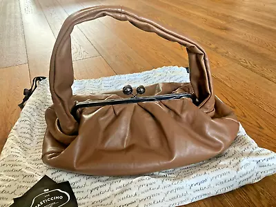 £189 • Buy Max Mara Large Weekend Pasticcino Soft Leather Bag / Cluth In Light Brown