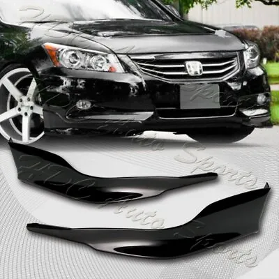 For 2011-2012 Honda Accord 4-DR OE-Style Painted Black Front Bumper Aprons Lip • $56.99