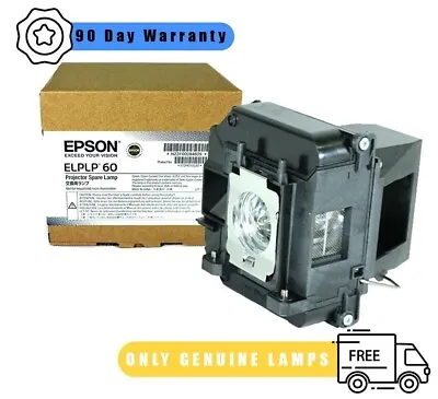 NEW Genuine Epson ELPLP60 Original Replacement Projector Lamp Bulb With Housing • $55.62