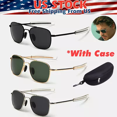 Aviator Sunglasses Premium Military Pilot Ultraviolet Mens Polarized Sunglasses • $7.43