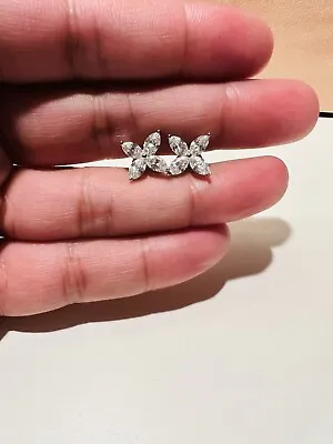 $22000 Tiffany Co Platinum Victoria 1.62ct Marquise Diamond Large Stud Earrings • $18000