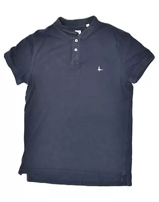 JACK WILLS Mens Polo Shirt Medium Navy Blue Cotton TH03 • £9.15