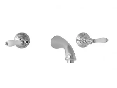 Nicolazzi ADORE WALL BASIN SETWELS 4 Star-Ceramic/Chrome OrSatin/Nickel/Ceramic • $2491.95