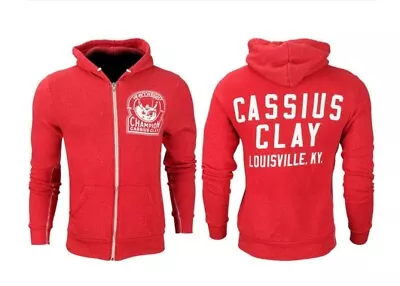 Roots Of Fight Cassius Clay Heavy Weight Champion Louisville Hoodie Med Zip-up • $129