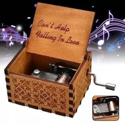 New  Can't Help Falling In Love  Wooden Handmade Music Box Best Gifts USA Seller • $5.99