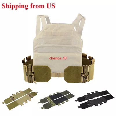 1 Pair MOLLE Quick Release Buckle Set Tube Cummerbund Adapter For Tactical Vest • $25.37