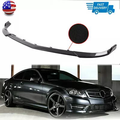 Front Bumper Lip Splitter Spoiler For Mercedes Benz W204 C250 Sport 2012-2014 • $61.12