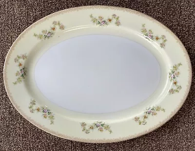 MEITO CHINA Serving PLATTER Hand Painted Made In JAPAN Vintage 16  Plate TRAY • £38