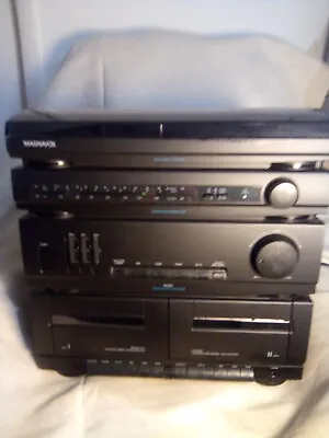 Vintage Magnavox As305m Stereo Turntable Receiver Dual Cassette Player • $45