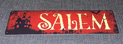 Salem Street Sign Tin Metal Sign Man Cave Garage  Witches • $13.25