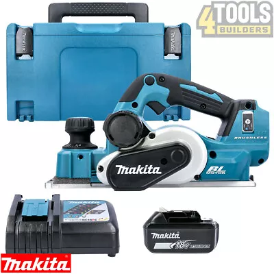 Makita DKP181 18V 82mm Brushless Planer With 1 X 5.0Ah Battery Charger & Case • £370.99