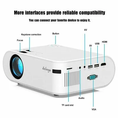 WiFi Mini Projector 4000 Lumens 1920*1080P LED Video Android/IOS Phone Mirroring • $229.32