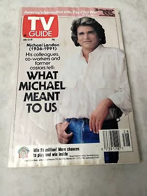 TV Guide Magazine July 13 1991 Michael Landon Death Little House On The Prairie • $9.99