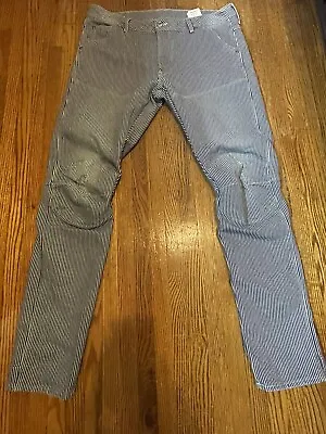 G-star Raw Pharell Navy Pants 3D Tapered Striped Men's 34x32 • $49.99