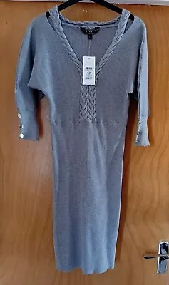 £4 • Buy Lipsy Ladies Grey Sweater Dress Size 12