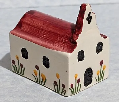 Vintage Handmade Solid Pottery Ceramic Spanish Church Building House Miniature • $6.99