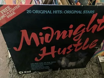 Midnight Hustle 20 Original Hits 12  Vinyl LP Record K-Tel No Poster • £5.49