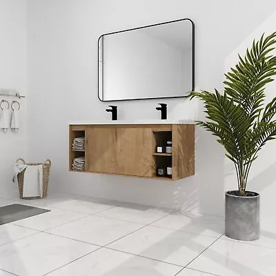 48  Wall Mounted Bathroom Vanity With Double Sink Multi Functional Cabinet • $889.29