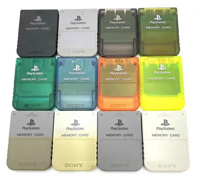 Sony Playstation 1 PS1 Official OEM 15 Block Memory Card Import Pick Your Color • $16.99
