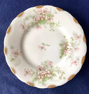 Schleiger 146 Haviland Limoges Gold Details Bread Plate Wm Alexander Troy NY • £18.33