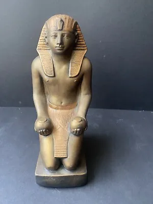 Egyptian Metal King Tut Sculpture 10.5” • $346.50