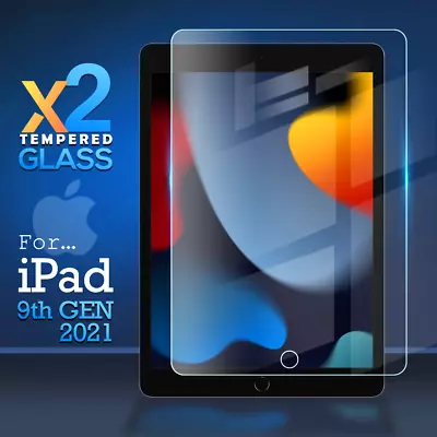 2X Tempered Glass Screen Protector For Apple IPad 10th 9th 8th 7th 6th Gen Air 5 • £4.98