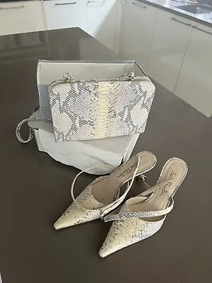 Jane Shilton Leather Bag With Matching Shoes Size 5. Fabulous Condition + Boxes • £45