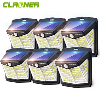 1-6Pack 128LED Solar Wall Lights PIR Motion Sensor Outdoor Garden Security Lamp • $7.99