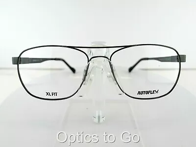 AUTOFLEX 113 (001) BLACK 59-17-150 XL FIT MEMORY TITANIUM Eyeglass Frames • $55