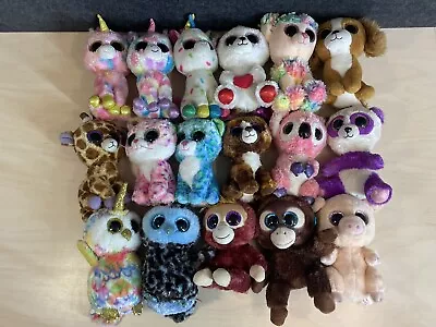 17 TY Beanie Boo Soft Toys Lot Owl Monkey Pig Cat Dog Teddy Preloved Bulk • $45