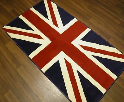 Novelty Range 80x150cm Union Jack Rugs/mats Top Quality Red/white/blue London • £19.99
