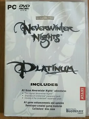 PC DVD-ROM Game Atari Neverwinter Nights Platinum • $14.95