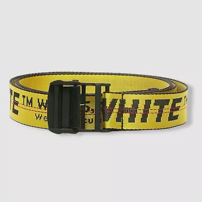 $280 Off-White Men's Yellow Industrial Logo Buckle Woven Belt One Size • $89.98