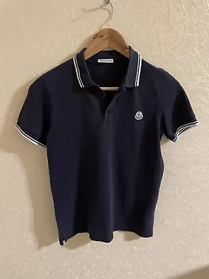 Moncler Polo Size 14Y Boy Dark Blue • $95