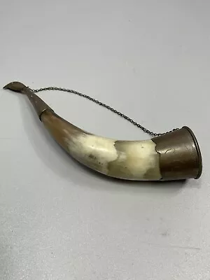 Vintage 1970s Russian Viking Drinking Horn Brass Tone Rim Duck Head Metal • $29.99