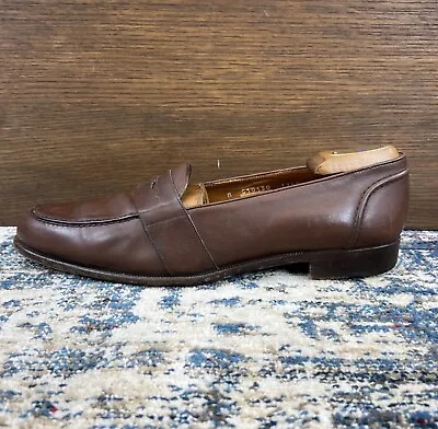 Vtg POLO RALPH LAUREN Brown Leather Penny Loafer Shoes Italy Made Mens Sz 11.5D • $39.99