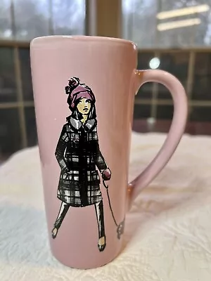Simply Vera Wang Tall Coffee Tea Cup Pink Ribbon Breast Cancer Awareness Mug • $8