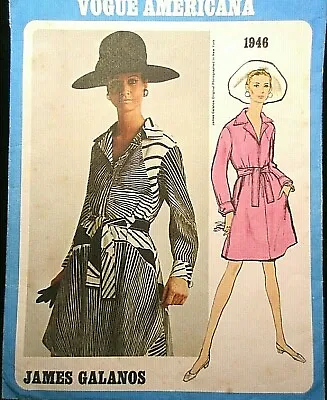 Vogue Americana Pattern 1946 James Galanos Size-12 • $50