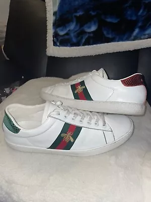 GUCCI Mens Ace Bee Embroidered Sneakers Low Top Shoes 10.5 • $250