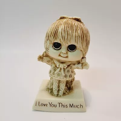 Vintage 1975 W & R Berries I LOVE YOU THIS MUCH Girl Figurine • $5.99