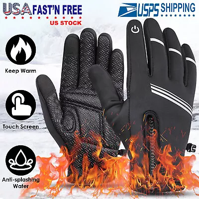 Men Women Winter Thermal Warm Waterproof Ski Driving Gloves Touch Screen Mitten • $13.49