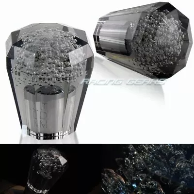 JDM VIP 60mm Transparent MT Black Octagon Crystal Bubble Shift Knob Universal 1 • $17.95