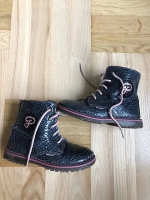 PABLOSKY Spanish Patent Leather Pink Blue Snake Pattern Ankle Boots Size Eur 26 • $13