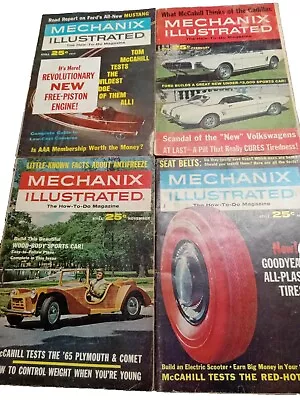 Lot Of 4 Vintage Mechanix Illustrated Magazine From 1964 + Bonus Book! • $21.64