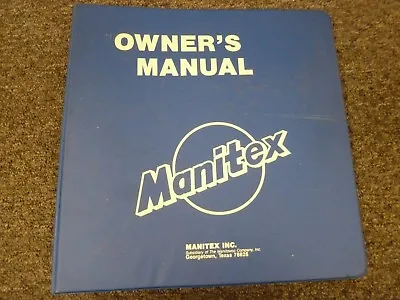 Manitex 2592 Truck Crane Owner Operator Parts Catalog & Service Repair Manual • $307.35