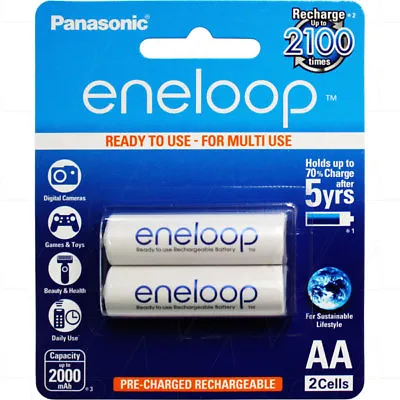 Eneloop Aa Battery 2 Pack Rechargeable Batteries  • $22.88