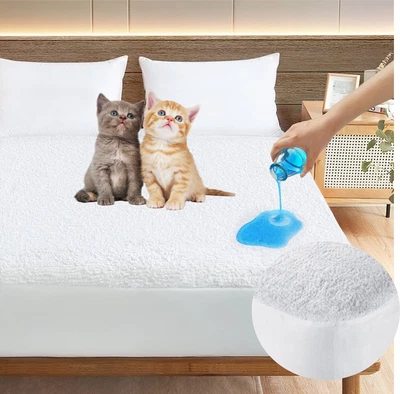£1.45 • Buy Mattress Cover Protector Waterproof Terry Fitted Sheet Single Double King Size