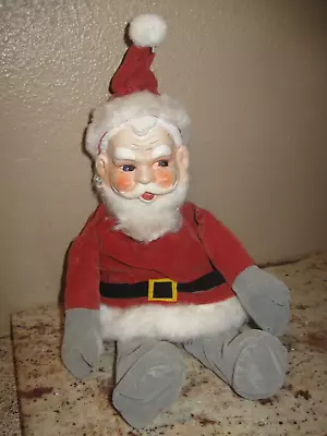 Vintage Christmas Wind Up Musical Santa Claus- Shelf Sitter- Moving Head • $39.99