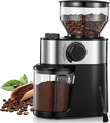 Burr Coffee Grinder Electric FOHERE Coffee Bean Grinder With 18 Grind Settings • £52.69